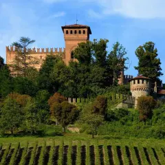 Castello medievale immerso nel verde, tra vigneti e alberi. Un luogo da scoprire tra le 10 cose da vedere nel Monferrato.